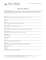 Do you want to make a funerary sign for fun (or for real)? 54 Printable Obituary Template Forms Fillable Samples In Pdf Word To Download Pdffiller