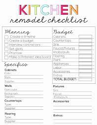Home Renovation Project Plan Template Lovely Kitchen Renovation Bud Template In 2021 Kitchen Remodel Checklist Renovation Planner Kitchen Remodel