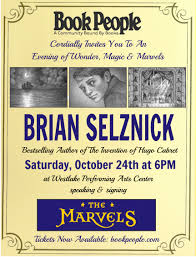 Brian selznick (born july 14, 1966) is an american illustrator and writer best known as the writer of the invention of hugo cabret (2007) and the marvels (2015) and wonderstruck (2011). Announcing Brian Selznick With The Marvels October 24th Bookpeople