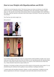 Learn how to change your behavior & form healthy habits faster. How To Lose Weight With Hypothyroidism And Pcos