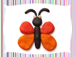 Mariposa de plastilina. Manualidades infantiles | Manualidades ...