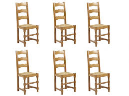 Elle apportera confort et bien être. Lot De 6 Chaises Seguin Hetre Massif Teinte Chene