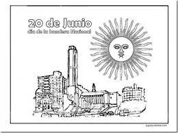 Imágenes de día de la bandera. Monumento A La Bandera Colorear Imagenes