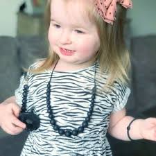 Black Necklace for Babies Black Necklace for Little Girls Breastfeeding  Necklace for Mom Toddler Girls Necklace