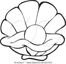 Royalty Free Rf Clipart Illustration Of A Coloring Page Outline Of A Pearl In An Oyster By Visekart 2313 Coloring Pages Sunken Ship Tattoo Sea Turtle Quilts
