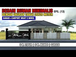 Rumah minimalis 5 kamar tidur dengan model minimalis kali ini takkan memerlukan lahan besar untuk lahan pembangunannya. Desain Rumah 20x20 M Dengan 5 Kamar Tidur 5 Kamar Mandi Concept Bali Modern Eps 013 Youtube