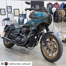 Redthunder Exhaust Hotbikemag This Gen Loveearart Painted Harley Dynalowrider Was One Of The Coolest Late Model Bikes We Saw At The Mooneyesjp Hrcs2 Motos