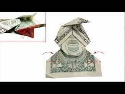 How To Fold A Money Origami Elf Santa Claus Money Origami Dollar Origami Origami Gifts