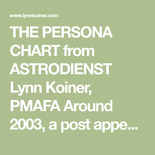 The Persona Chart From Astrodienst Lynn Koiner Pmafa Around