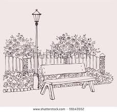 Bench Park Google Search Doodle Art Drawing Watercolor Art Drawings
