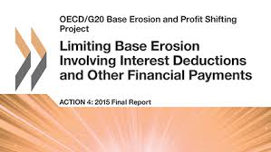 Interest expense & interest restriction (public ruling no. Action 4 Oecd Beps