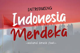 Edit the design content via smart object. Indonesia Merdeka Font By Madatype Studio Creative Fabrica In 2020 Indonesia Merdeka Brush Font Latest Fonts