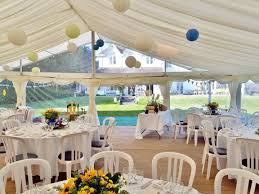A Simple Wedding Marquee With Our Pretty White Bistro Chairs Giving A Garden Party Feel To The Marquee At Hollybank House Marquee Wedding Marquee Bistro Chairs