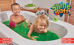 Baby doll bath time learn colors glitter slime surprise toys fun and creative toddler learning video, kids a baby toy takes bath in a tub full of colorful slimes, play doh and hydrogel water balls. Amazon Com Zimpli Kids Slime Baff Blue Turn Water Into Gooey Slime Children S Sensory And Bath Toy Certified Biodegradable Gift Beauty