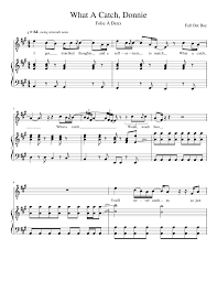 What A Catch Donnie Sheet Music What A Catch Donnie Piano Sheet Music