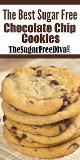 This easy sugar cookie recipe requires no chilling and makes soft sugar cookies that stay chewy for days! Yum The Best Sugar Free Chocolate Chip Cookies In 2020 Sugar Free Chocolate Chip Cookies Sugar Free Chocolate Chips Sugar Free Chocolate Chip Cookie Recipe