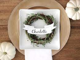 They are simple to make and only require a few items. How To Make Customizable Thanksgiving Place Cards Diy