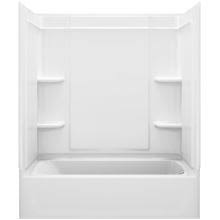 The dreamline french corner sliding shower enclosure is a perfect complement to a modern industrial. Sterling 71120127 0 White Ensemble 60 X 32 X 74 Tile Bath Shower With Access Panel Right Hand Drain Faucet Com
