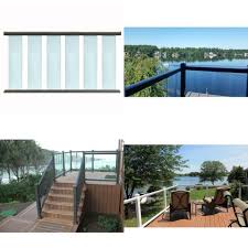 All aluminum deck railing kits are approved for use in various residential and commercial applications such as aluminum railing systems for decks, stairs, balcony, boardwalks, docks, porch, walkways, ada. Ez Handrail Railing Stair 8 Ft X 36 In Glass Baluster Railing Kit With Bronze Aluminum Frame Ezg810 For Sale Online Ebay