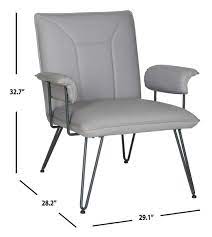 | skip to page navigation. Accent Chairs Grey Bi Cast Leather Armchair Safavieh Com