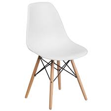 Flash Furniture Elon Series White Plastic Chair With Wood Base Walmart Com In 2020 White Plastic Chairs White Side Chair Kids Desk Chair
