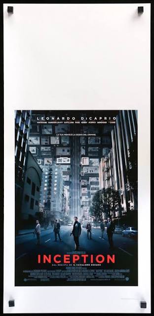 Inception (2010) Original Italian Locandina Movie Poster - Original Film  Art - Vintage Movie Posters