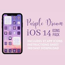 Drag or select an app icon image (1024x1024) to generate different app icon sizes for all platforms. Purple Dream Aesthetic Pack For Iphone Ios 14 37 App Icons Via Wish List