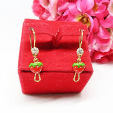 24 anting emas model bagus dengan berbagai macam pilihan yang pasti banyak disuka. Jual Bcaa040 Perhiasan Anting Anak Bayi Balita Gold Strawberry Perak Silver 925 Lapis Emas Putih Asli Original Online Mei 2021 Blibli