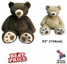 Large Sitting Bear 4ft Kids Plush Xl Teddy Doll Animal Christmas Gift Xmas Decor Plush Dolls Teddy Girl Gifts