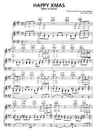 Happy Xmas Piano Sheet Music Guitar Chords