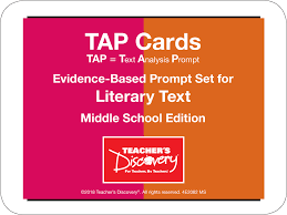 Suggested uses as a formative instructional tool: Tap Cards Literary Text Card Set For Middle School English Teacher S Discovery