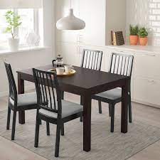 Ingatorp extendable table black length 61 ikea ikea dining table dining table black black dining room table. Laneberg Ekedalen Brown Black Light Grey Table And 4 Chairs Ikea