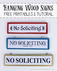 Check spelling or type a new query. Diy Wood Hanging No Soliciting Signs Free Printables