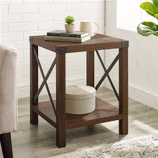 Maybe you would like to learn more about one of these? Walker Edison Farmhouse End Table 18 In X 22 In Dark Walnut Lwf18mxstdw Rona