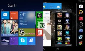 Maybe you would like to learn more about one of these? Tablet Battle Windows 8 1 Vs Android 4 4 Start Home Screens