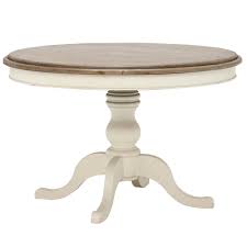 The reclaimed wood features variations inherent to salvaged materials such as a rustic distressed finish, visible nailheads, knots, hairline cracks and oil stains, which may result in hue pedestal extending dining table. The Carisbrooke Round Dining Room Table Reclaimed Wood