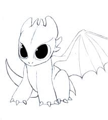 How to draw a baby d. Drawing Sketch Cute Simple Dragon Drawing