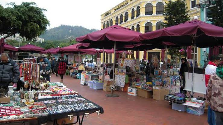 Mga resulta ng larawan para sa flea market near the ruins of St Paul"