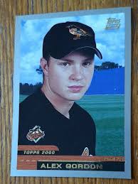 ALEX GORDON, 2000 TOPPS TRADED ROOKIE CARD #T21, ORIOLES