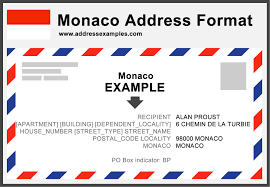 Monaco Address Format Addressexamples Com