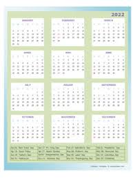Download printable 2022 yearly calendar templates in editable word, excel, and pdf format. Free 2022 Yearly Calendar Templates Calendarlabs