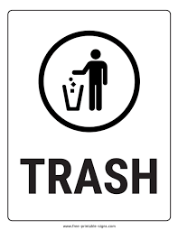 We have a user who prints a lot of documents out of adobe reader. Printable Trash Sign Free Printable Signs