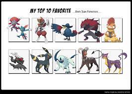 When paired with the ghost type it was the only type combination to have no weaknesses prior to gen 6. Top Ten Favorite Dark Type Pokemon By Birdeyes12 On Deviantart