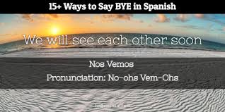 Oceans of la mar de. 15 Ways To Say Bye In Spanish Audio Inside