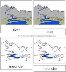 River Nomenclature Cards Montessori Geography Montessori Materials Montessori Activities