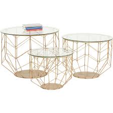 Couchtisch Wire Grid Messing 3 Set Tisch Kare Design Couchtische
