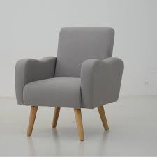 Create a serene scene with the wallflower color trend. Linen Nordic Armchair Sofa Chair