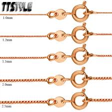 9 99aud Tt 9k Rose Gold Filled Box Chain Necklace Width