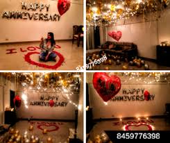Diy Birthday Decoration At Home Wall Surprise Husband On Birthday Room Decorations Diy Wall In 2020 Birthday Decorations At Home Birthday Room Decorations Diy Birthday Decorations