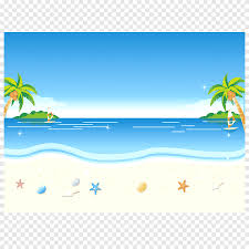 Badan Air Kartun Animasi Pantai Latar Belakang Materi Latar Belakang Kartun Pantai Perbatasan Karakter Kartun Png Pngegg